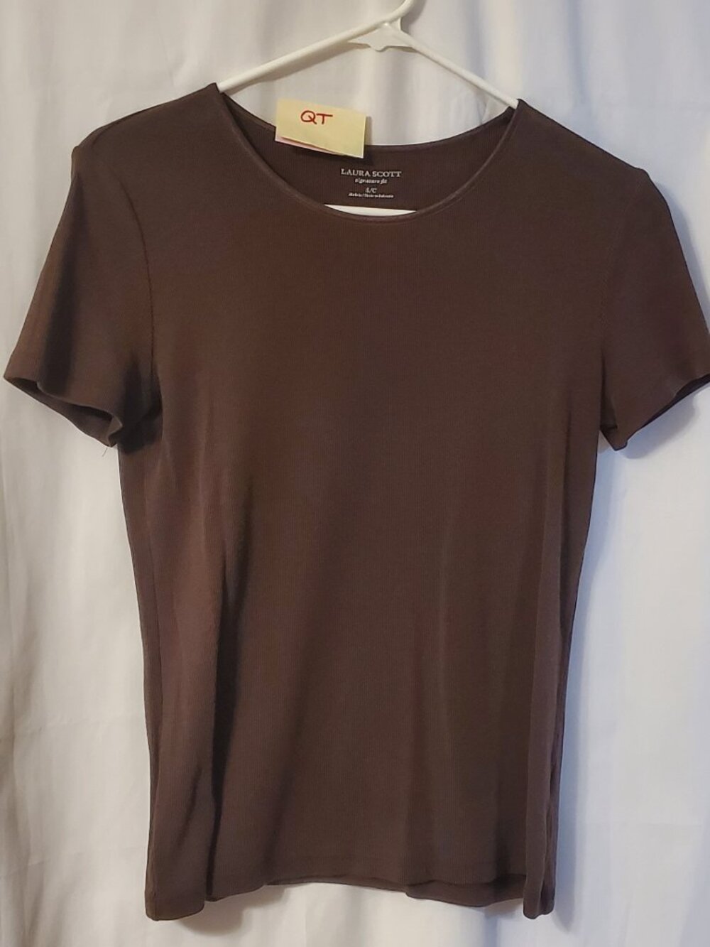 Laura Scott Cotton Shirt with satin trim Size: S